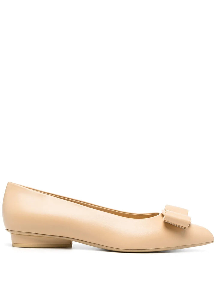 Ferragamo Viva Ballerina Shoes in NEUTRALS