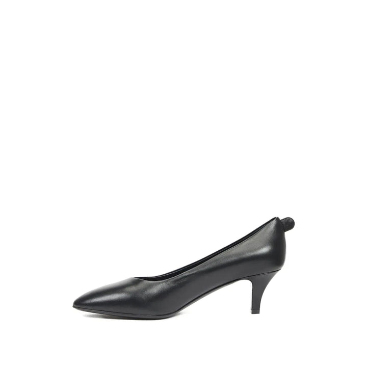 Ferragamo Leather Kitten-Heel Pumps