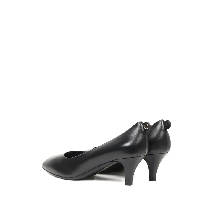 Ferragamo Leather Kitten-Heel Pumps