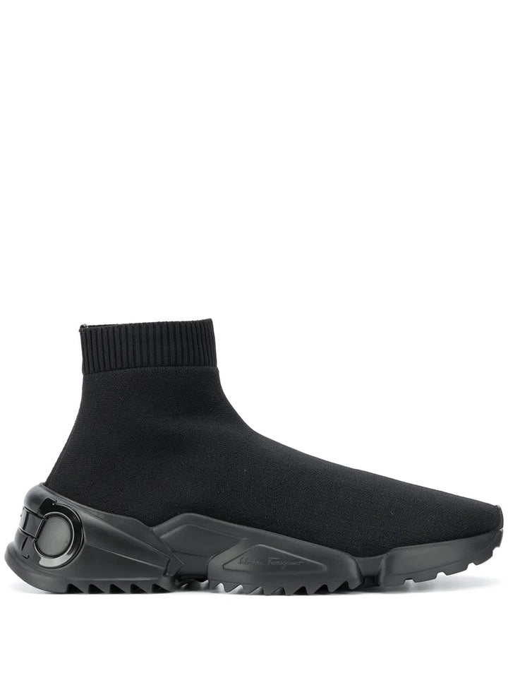 Ferragamo Stretch-Knit Sneakers