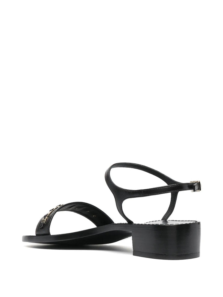 Ferragamo Tiny Vara Bow Appliqué Trim Sandals