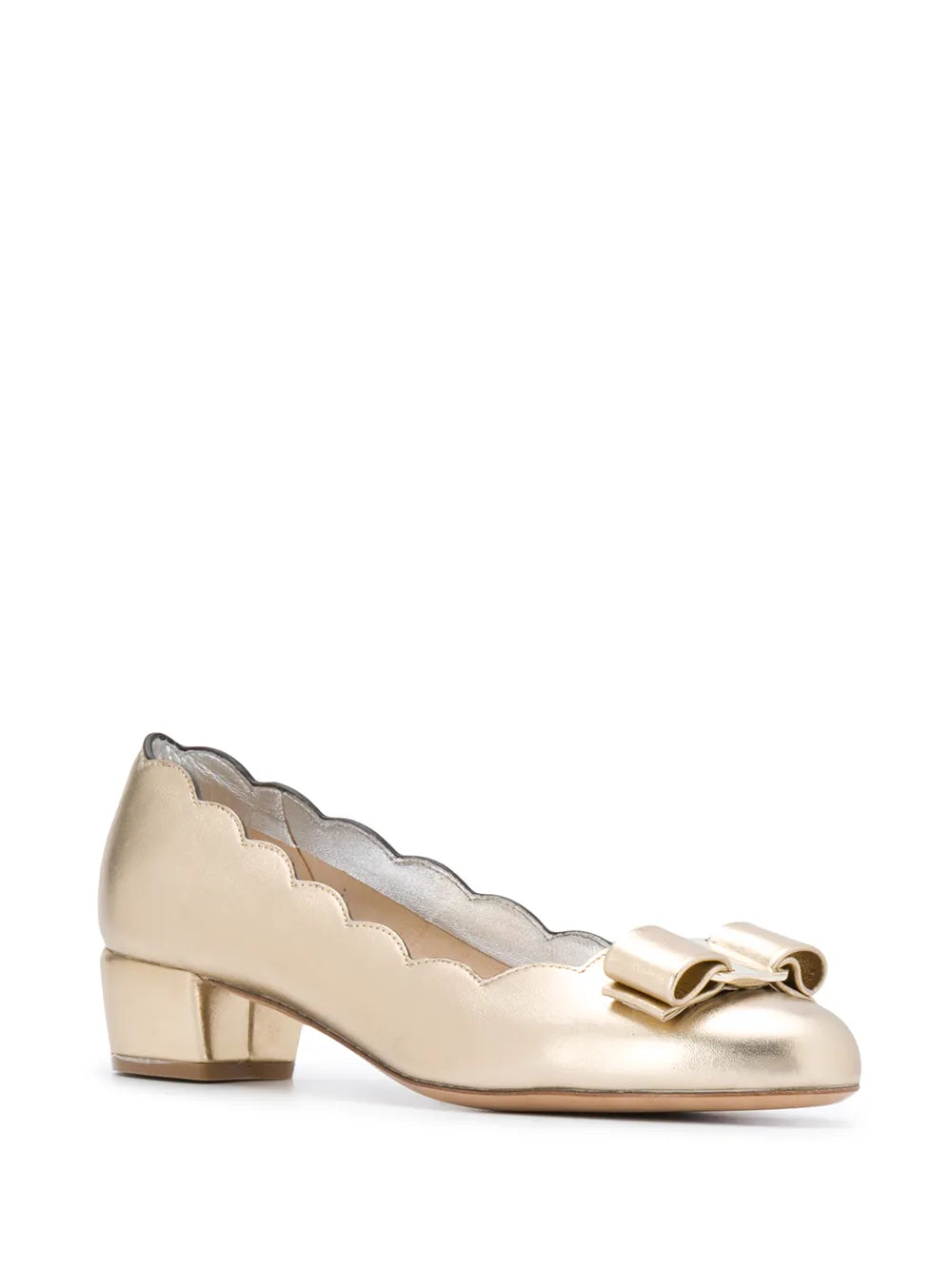 Ferragamo Vara Bow Pumps in GOLD