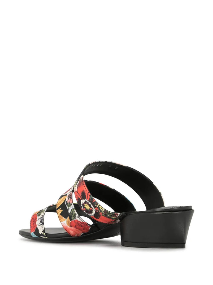 Ferragamo Floral-Print Sandals