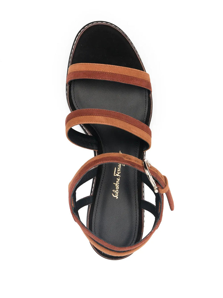 Ferragamo Two-Tone Leather Sandals
