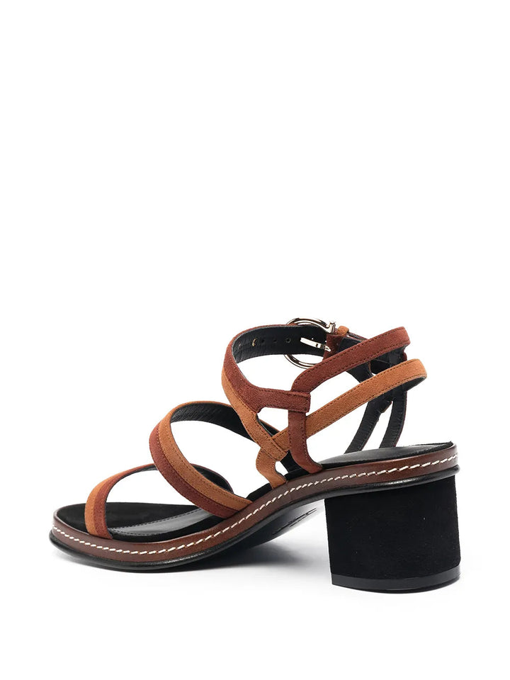 Ferragamo Two-Tone Leather Sandals