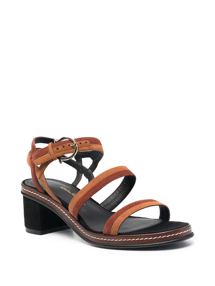 Ferragamo Two-Tone Leather Sandals