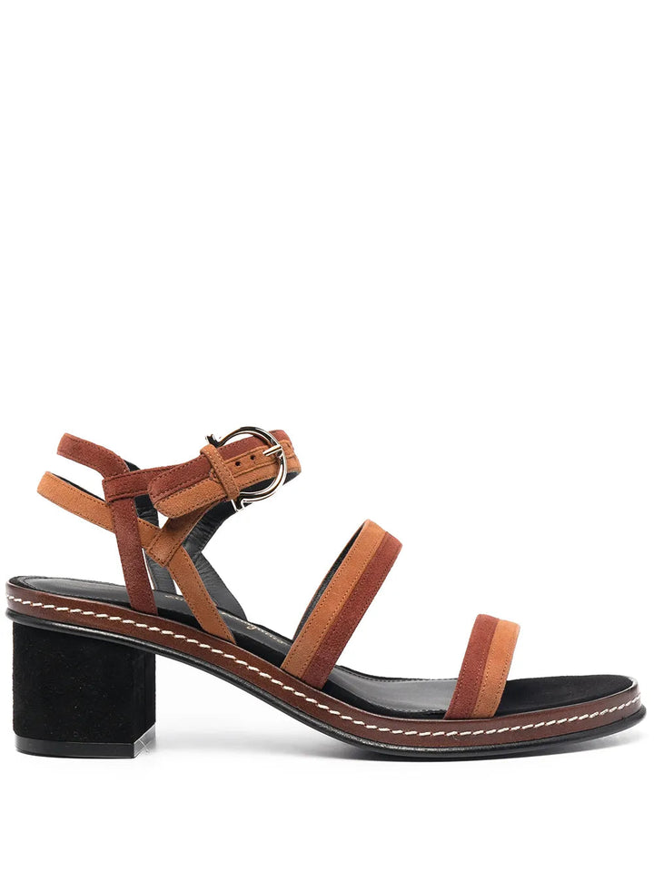 Ferragamo Two-Tone Leather Sandals