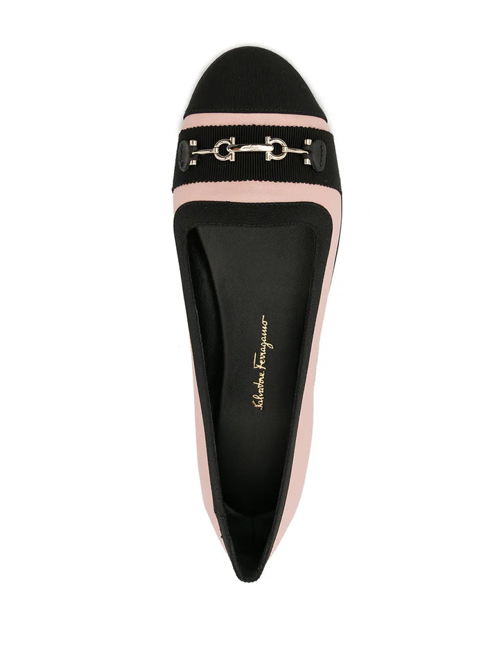 Ferragamo Kaci Gancini Ballerina Shoes