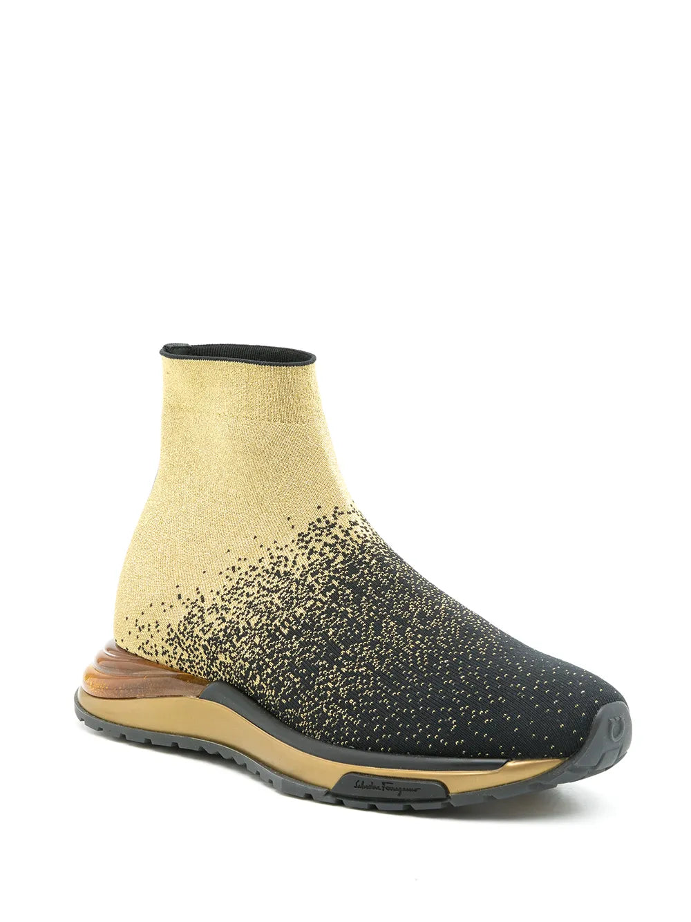 Ferragamo Metallic Sock Sneakers
