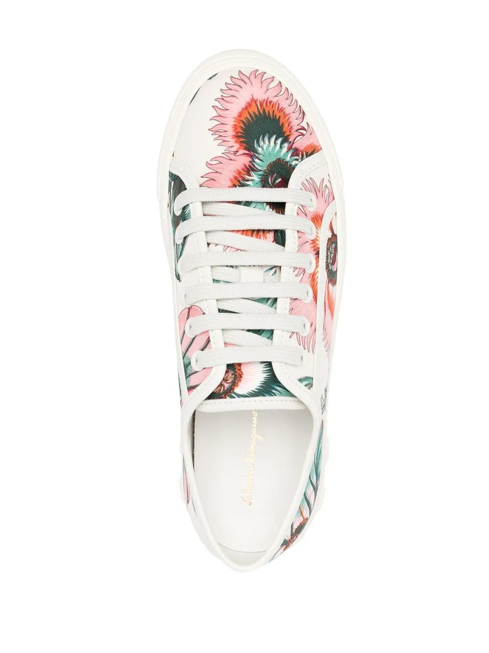 Ferragamo Papavero-Print Low-Top Sneakers