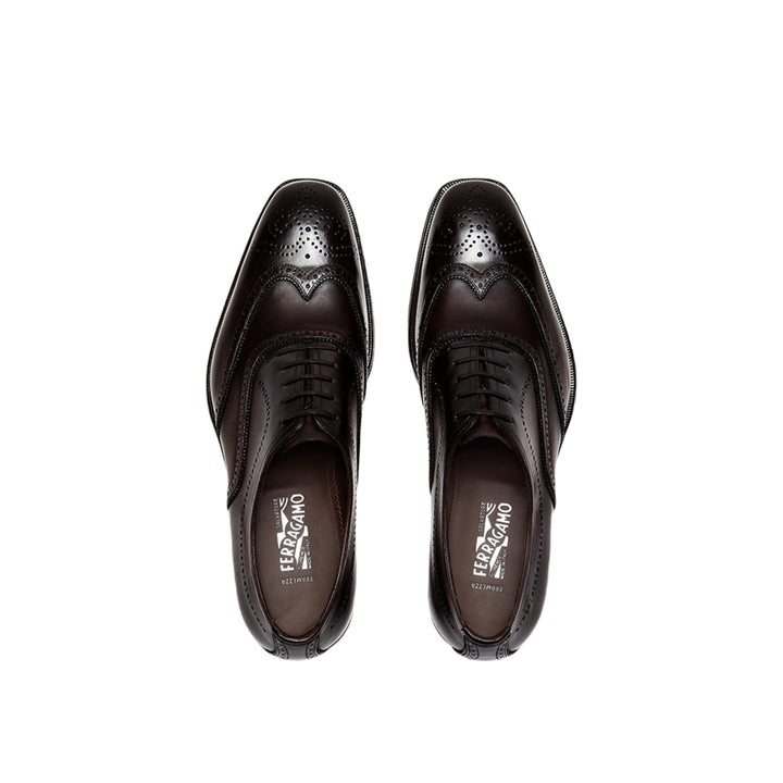 Zapatos oxford con cordones para hombre Poveda de Ferragamo en color negro