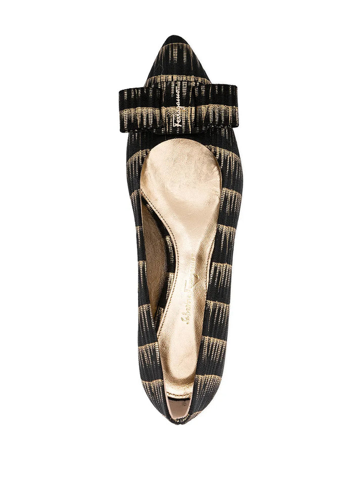 Ferragamo Brush Stroke Effect Ballerinas
