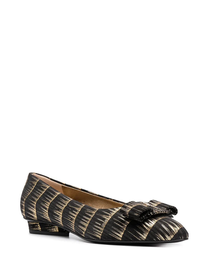 Ferragamo Brush Stroke Effect Ballerinas