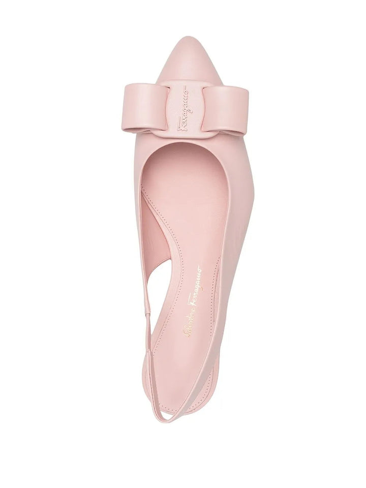 Ferragamo Bow-Detail Slingback Ballerina Shoes