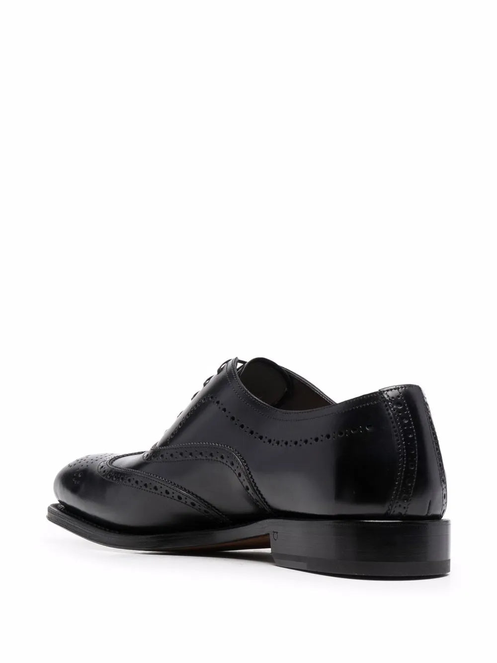Ferragamo Oxford Leather Shoes in BLACK