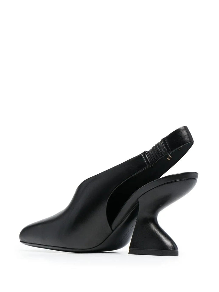 Ferragamo F-Heel 100Mm Slingback Pumps in BLACK