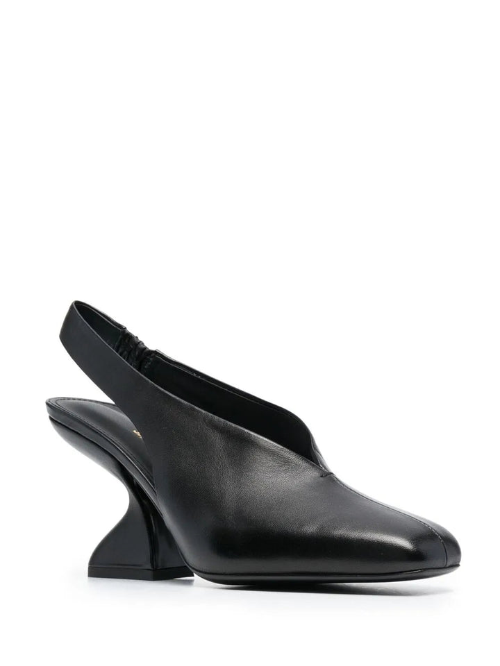 Ferragamo F-Heel 100Mm Slingback Pumps in BLACK