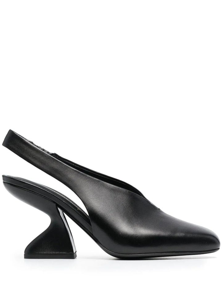 Ferragamo F-Heel 100Mm Slingback Pumps in BLACK