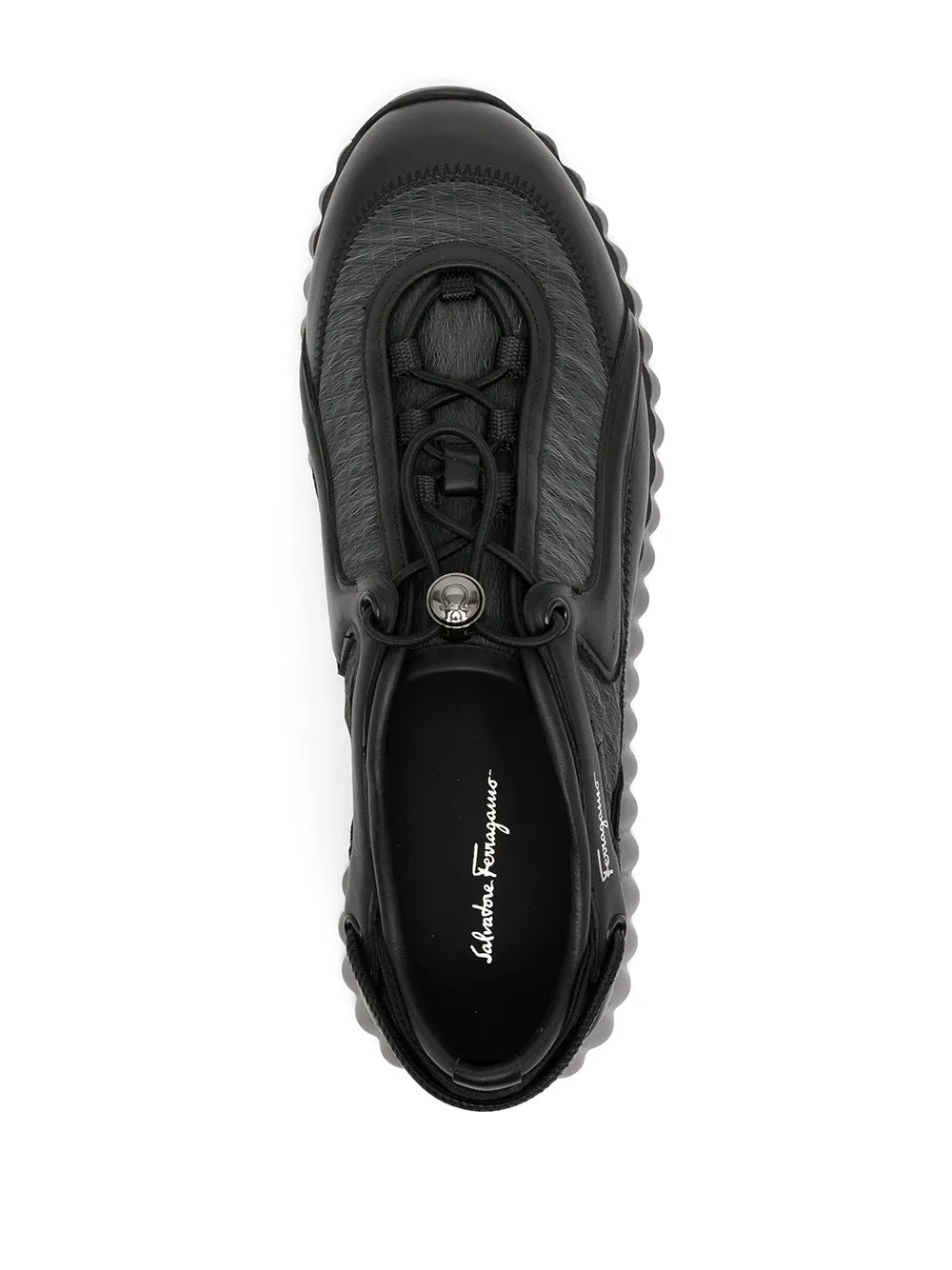 Ferragamo Pixie Toggle-Fastening Sneakers in BLACK