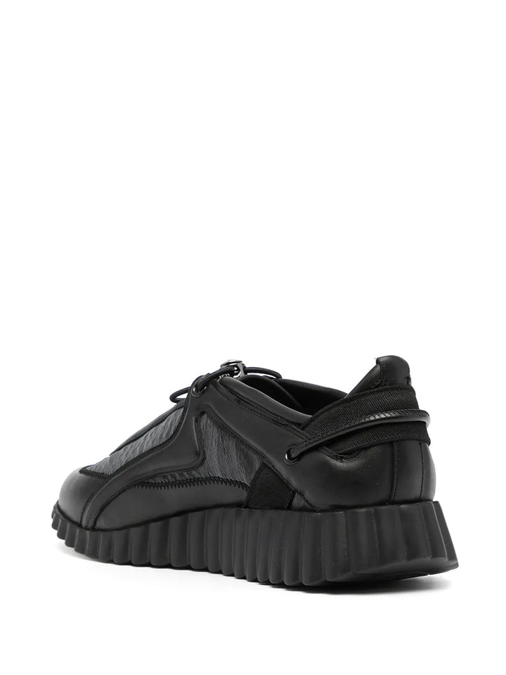 Ferragamo Pixie Toggle-Fastening Sneakers in BLACK