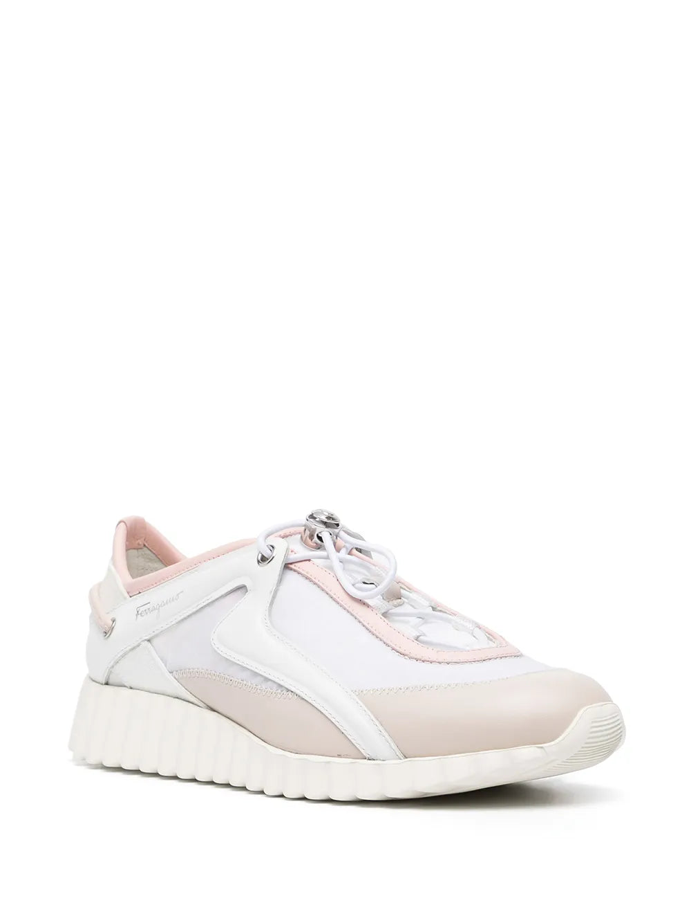 Ferragamo Pixie Panelled Low-Top Sneakers in PINK