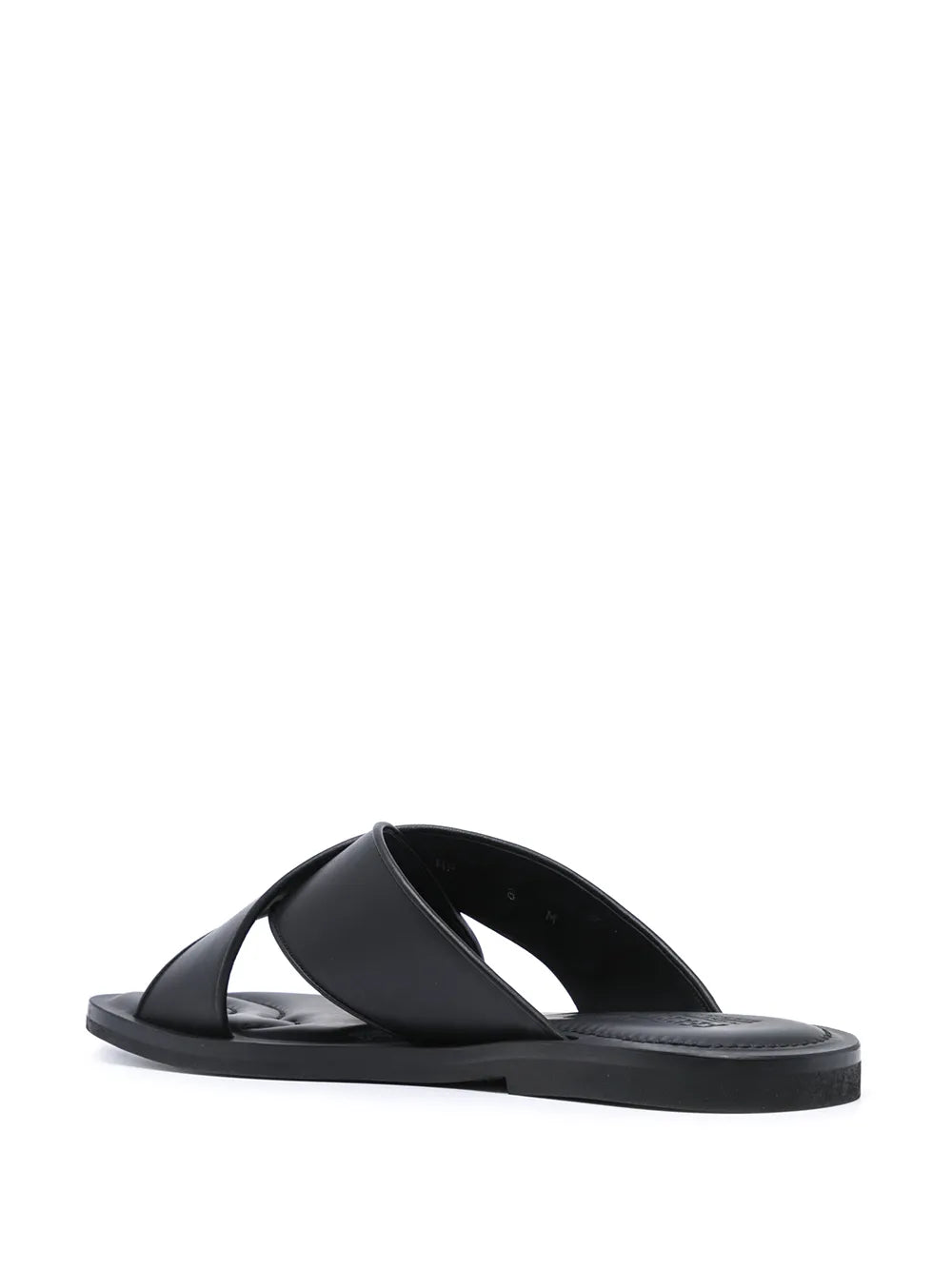 Ferragamo Crossover Strap Sandals in BLACK