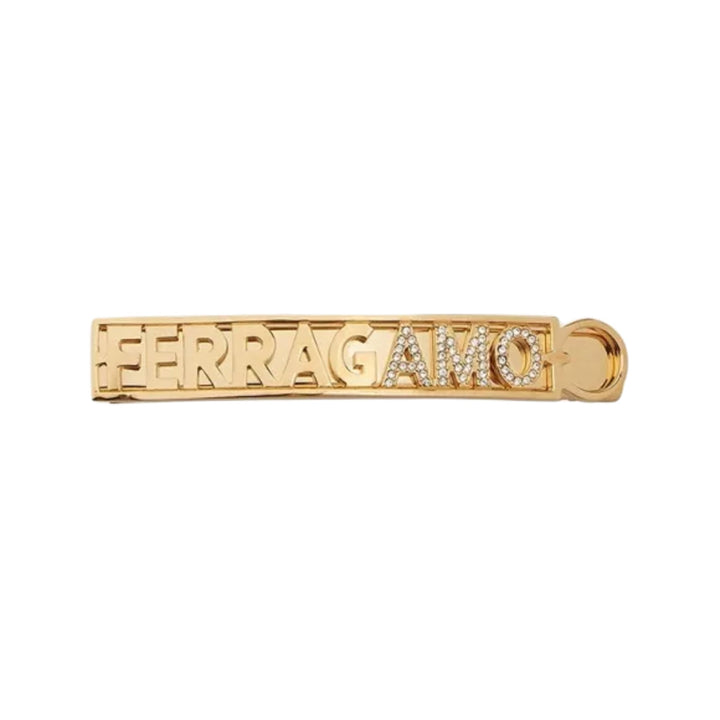 Ferragamo Ferm Amostr Crystal Inlaid Hairpin Gold