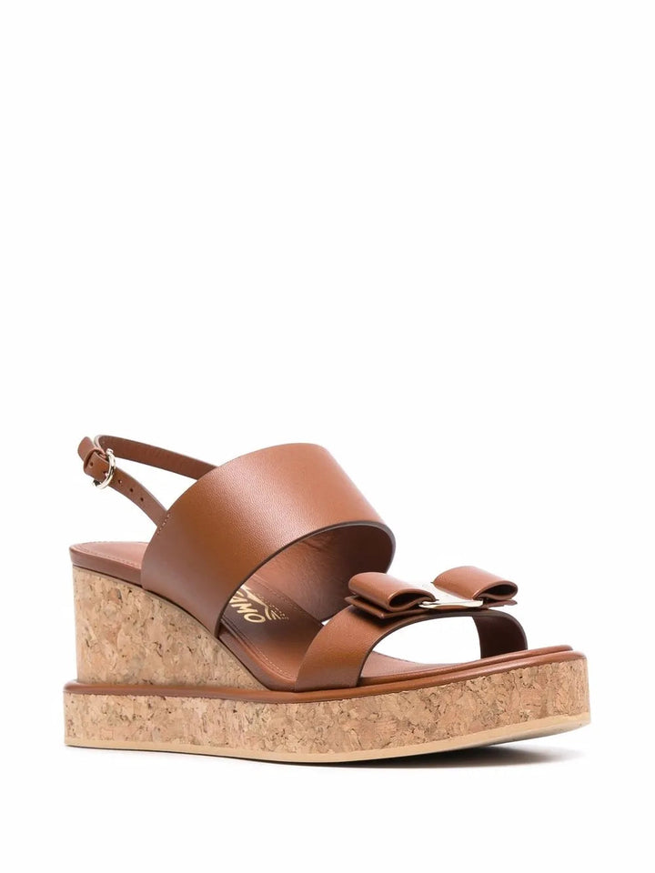 Ferragamo Vara Bow 55Mm Wedge Sandals
