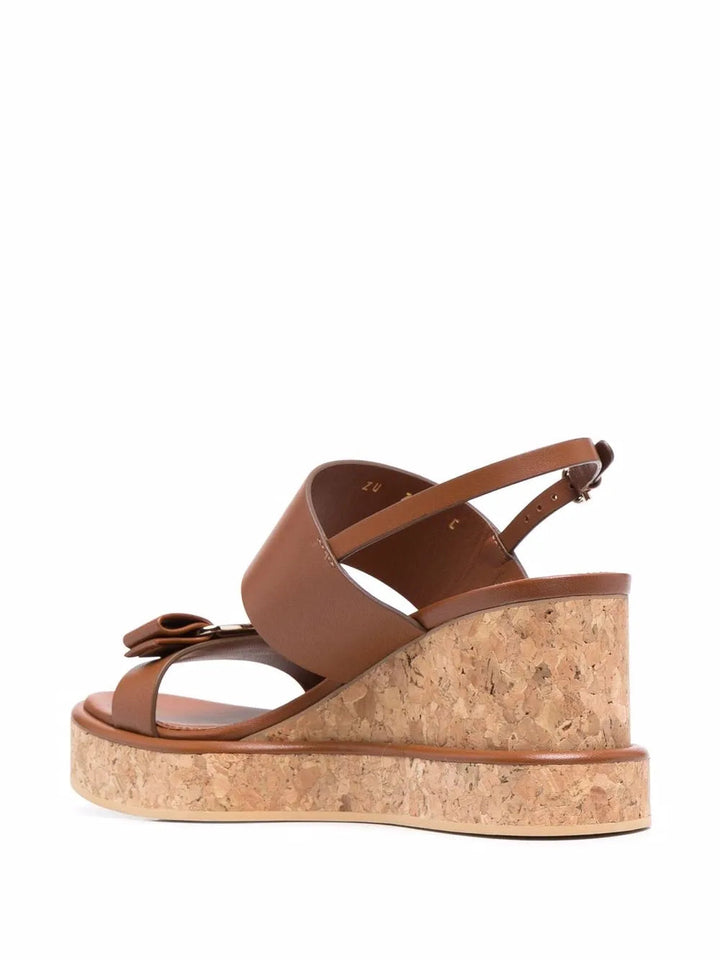 Ferragamo Vara Bow 55Mm Wedge Sandals