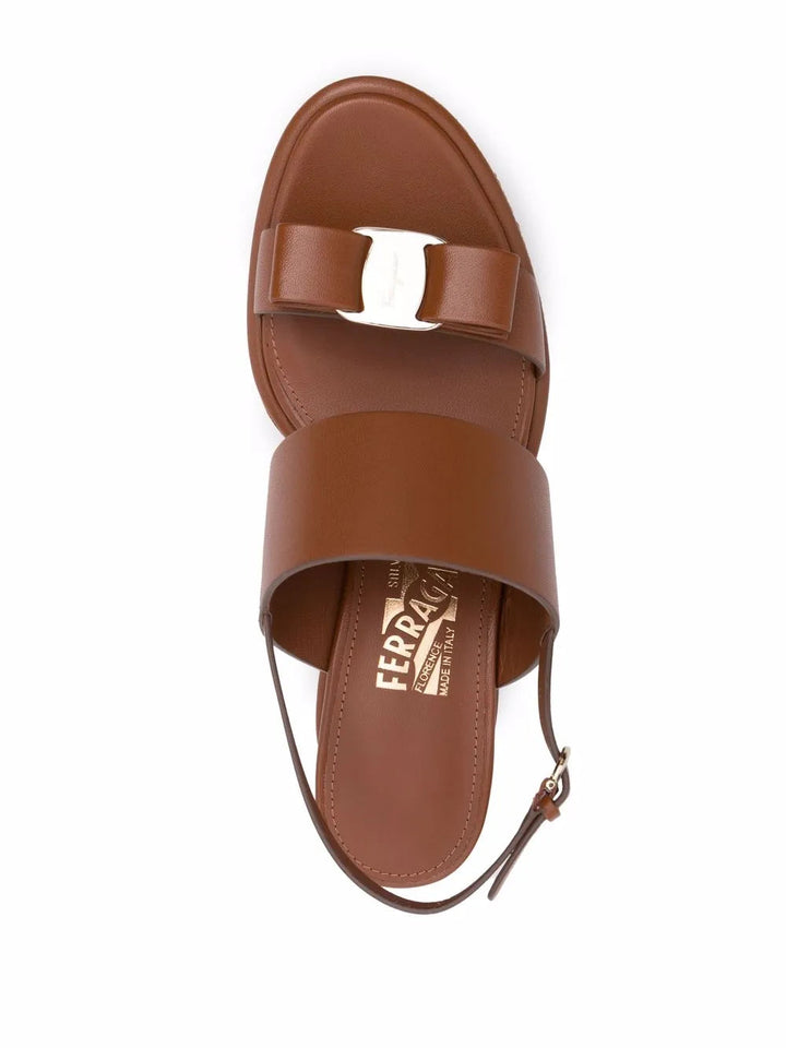 Ferragamo Vara Bow 55Mm Wedge Sandals