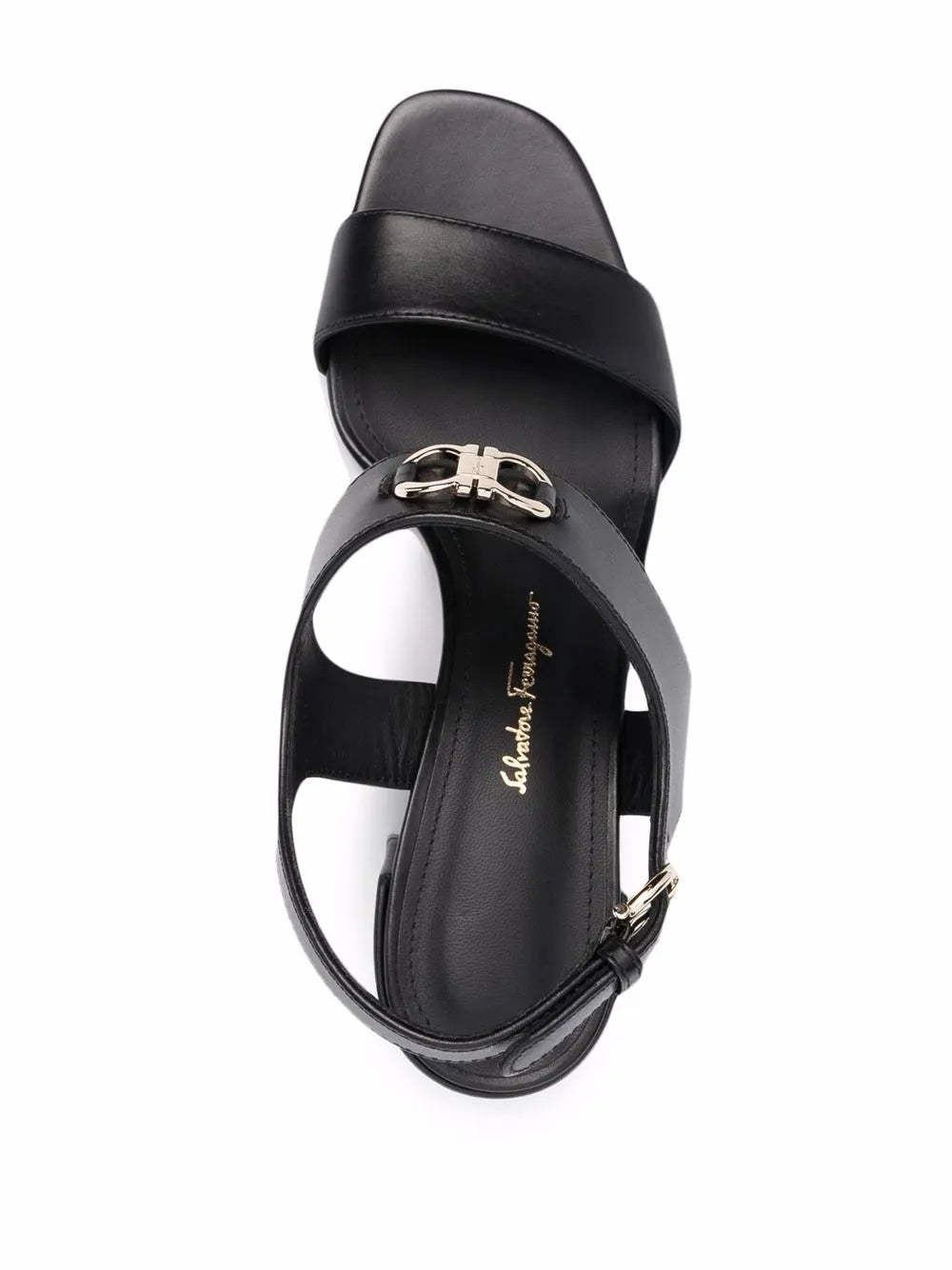 Ferragamo Gancini-Plaque Leather Sandals