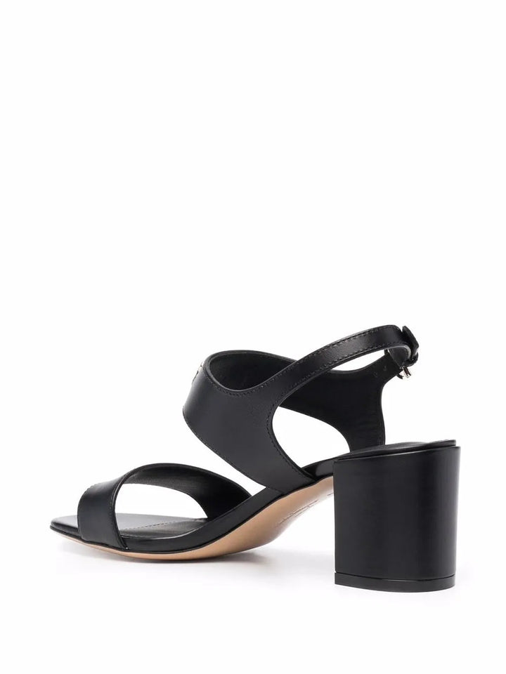 Ferragamo Gancini-Plaque Leather Sandals