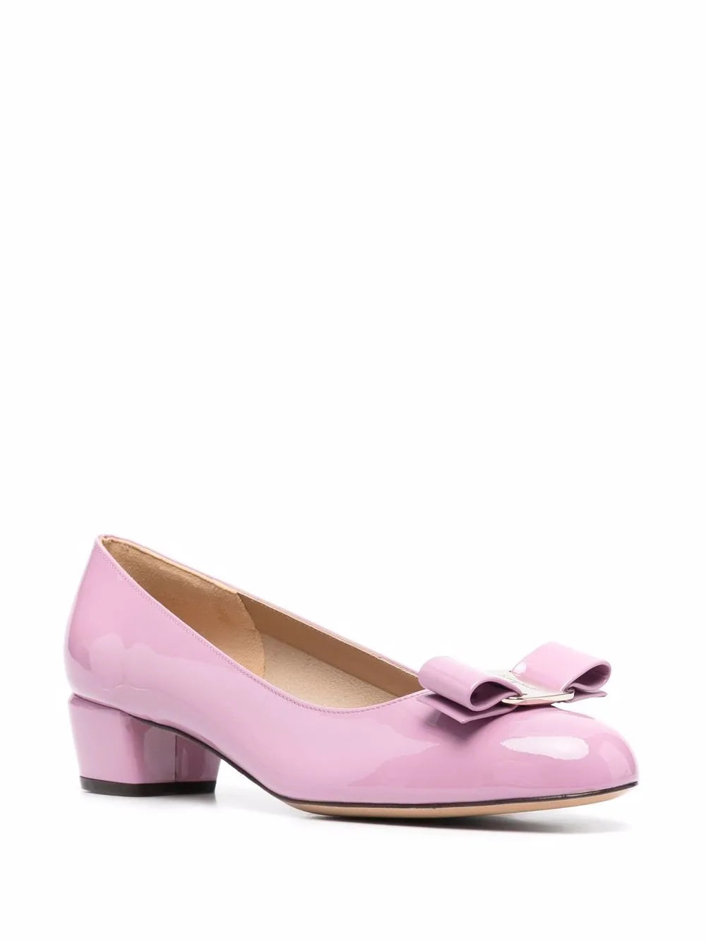Ferragamo Bow-Detail Logo-Plaque Pumps