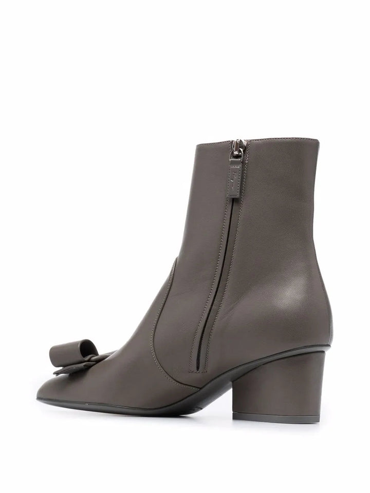 Ferragamo Viva Bow-Detail Ankle Boots
