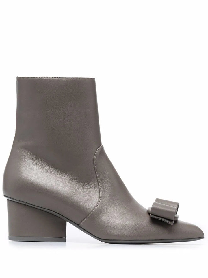 Ferragamo Viva Bow-Detail Ankle Boots