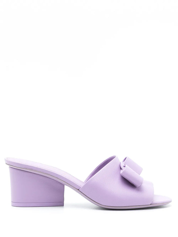Ferragamo Bow Detail Slip-On Sandals
