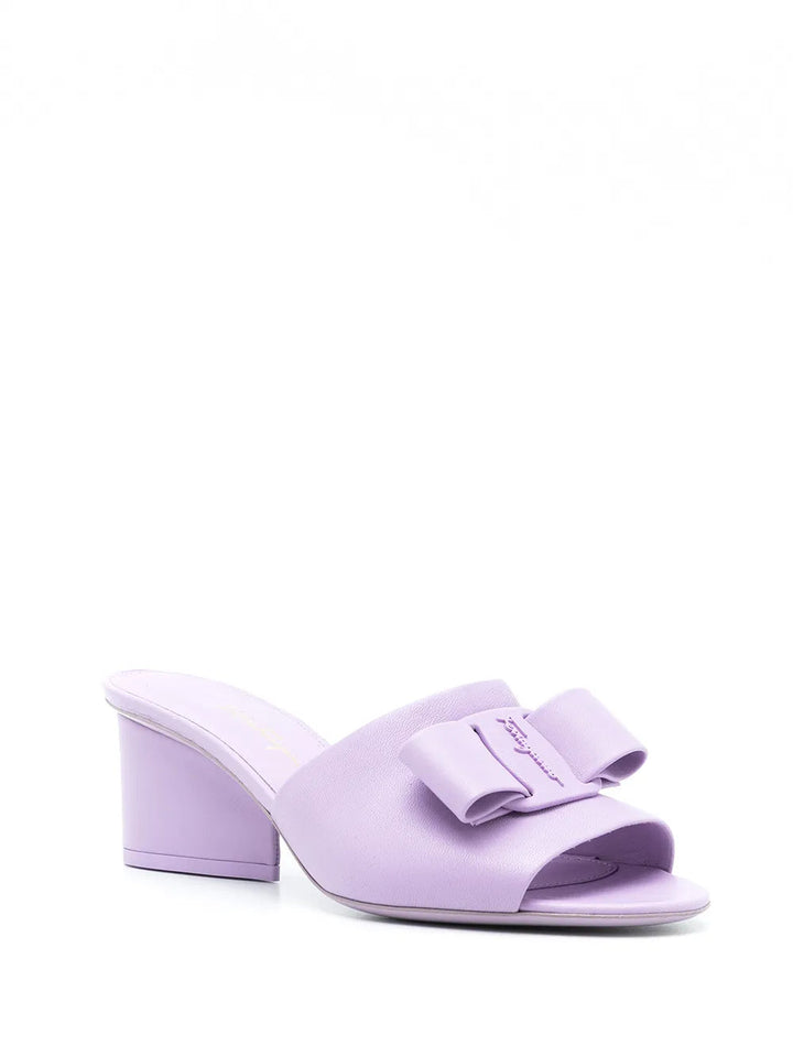 Ferragamo Bow Detail Slip-On Sandals