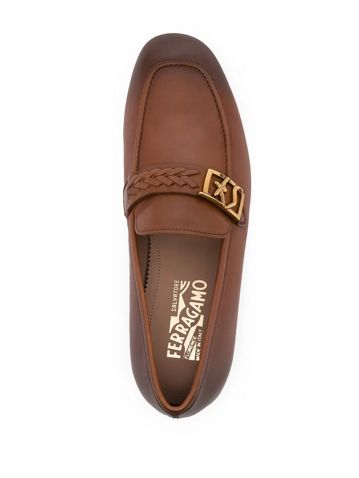 Ferragamo Nairobi Logo Plaque Loafers