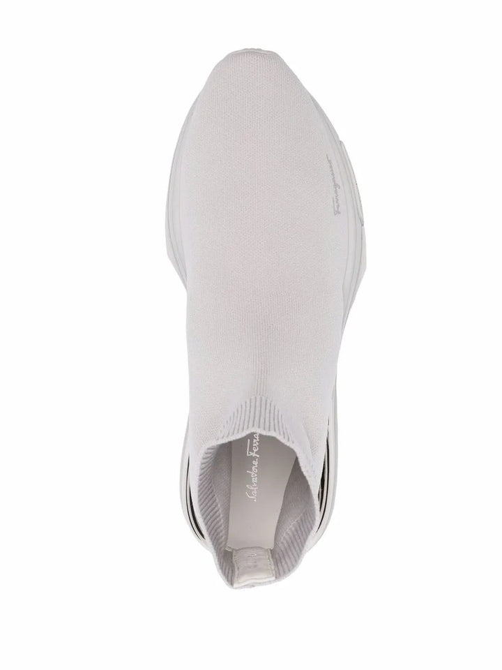 Ferragamo Ankle Sock Sneakers in GREY