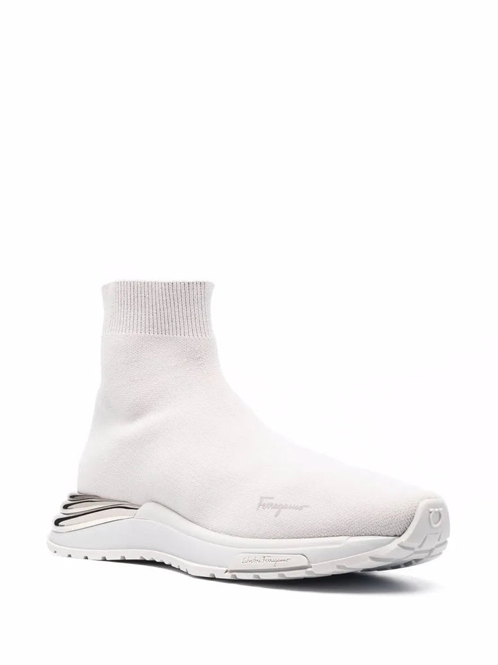 Ferragamo Ankle Sock Sneakers in GREY