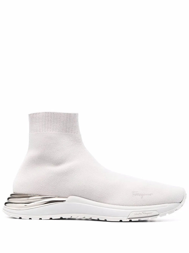Ferragamo Ankle Sock Sneakers in GREY