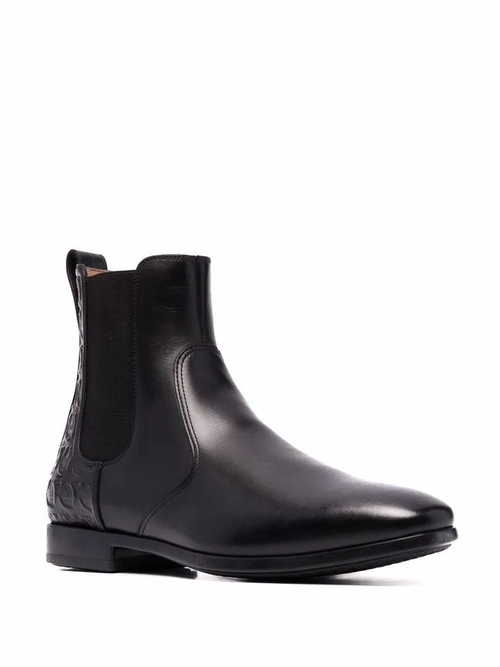 Ferragamo Gancio-Embossed Boots in BLACK