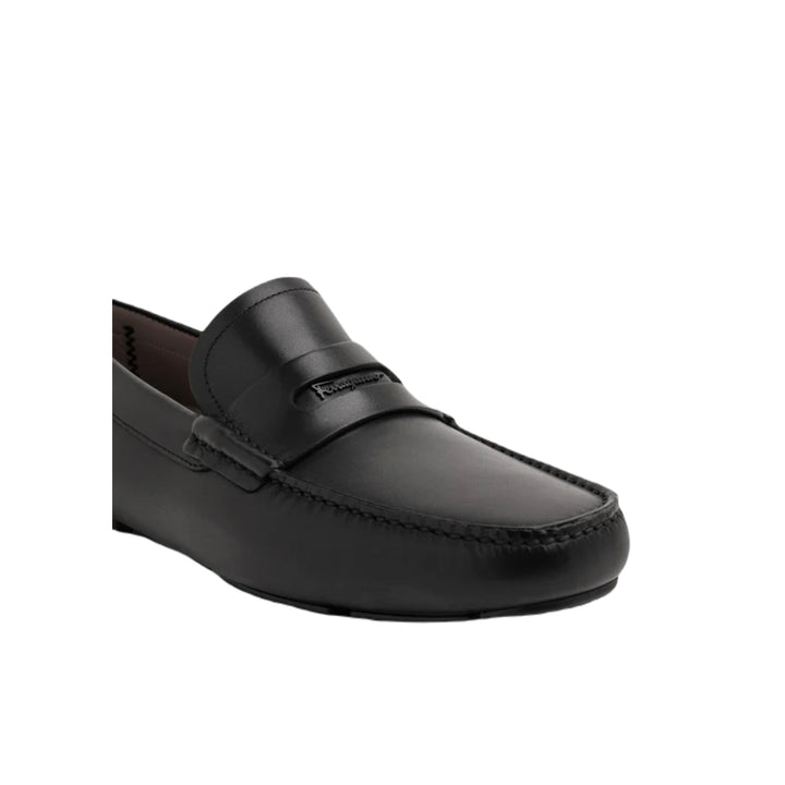 Ferragamo Newton Men's Driving Loafers Black