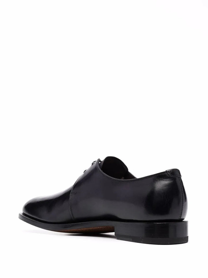 Ferragamo Almond-Toe Lace-Up Derby Shoes