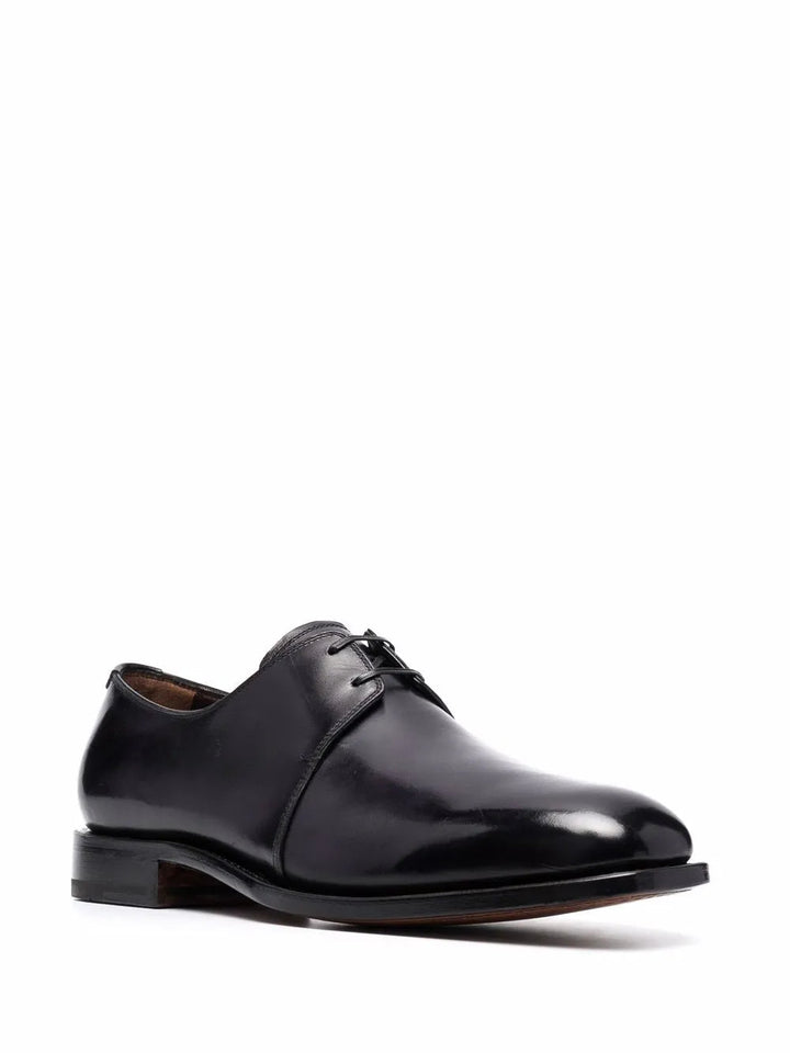 Ferragamo Almond-Toe Lace-Up Derby Shoes