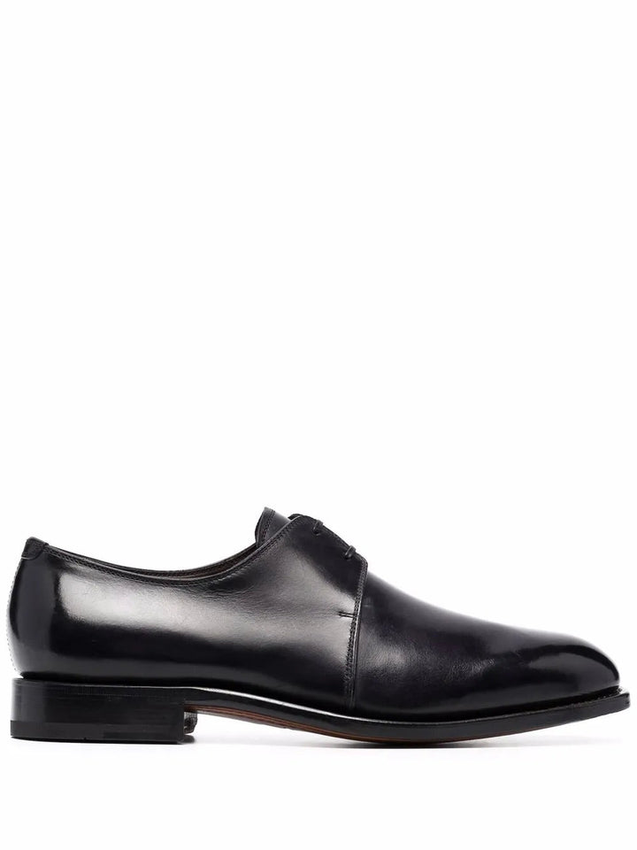 Ferragamo Almond-Toe Lace-Up Derby Shoes