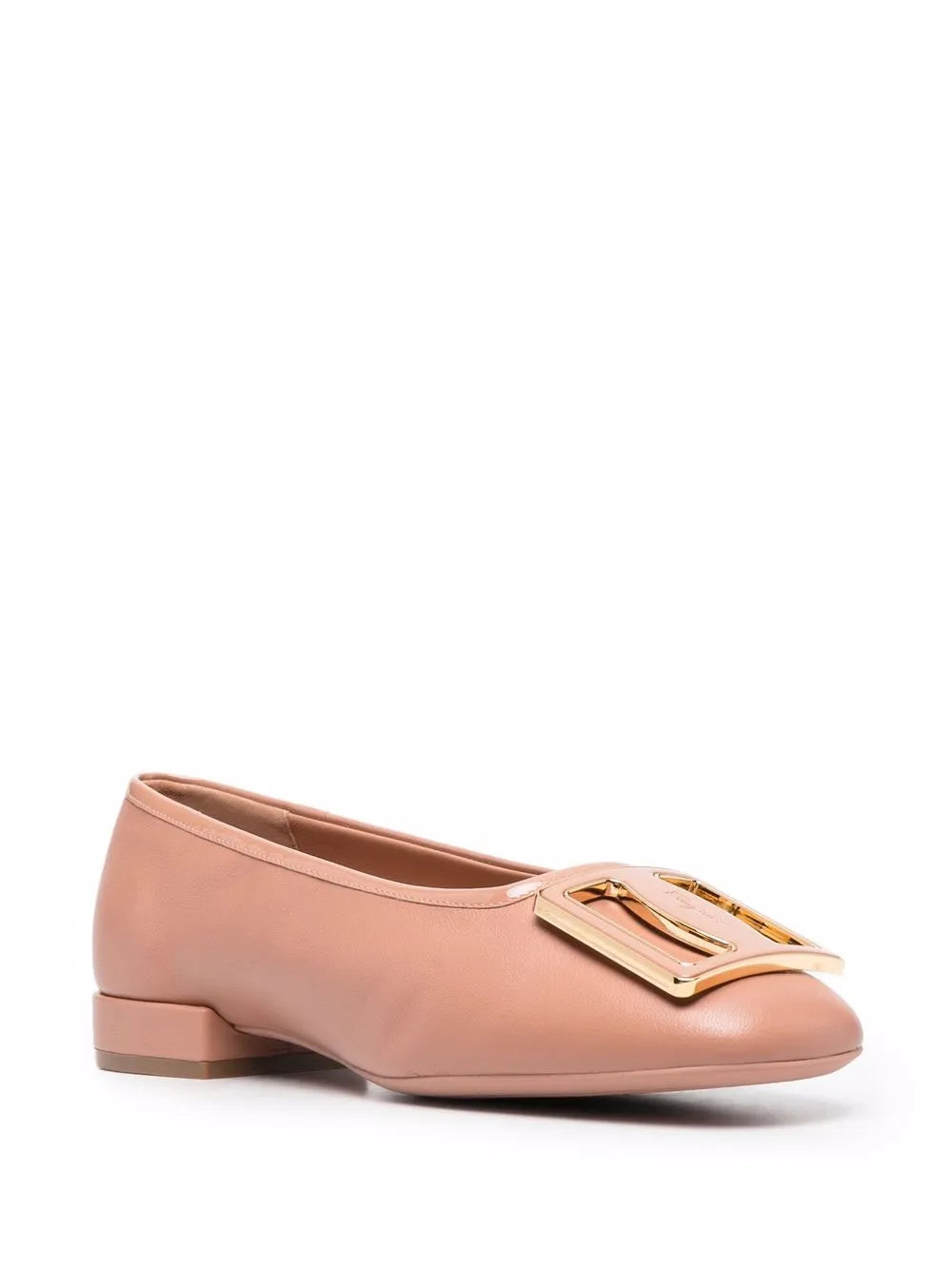 Ferragamo Embossed-Logo Plaque Ballerina Shoes