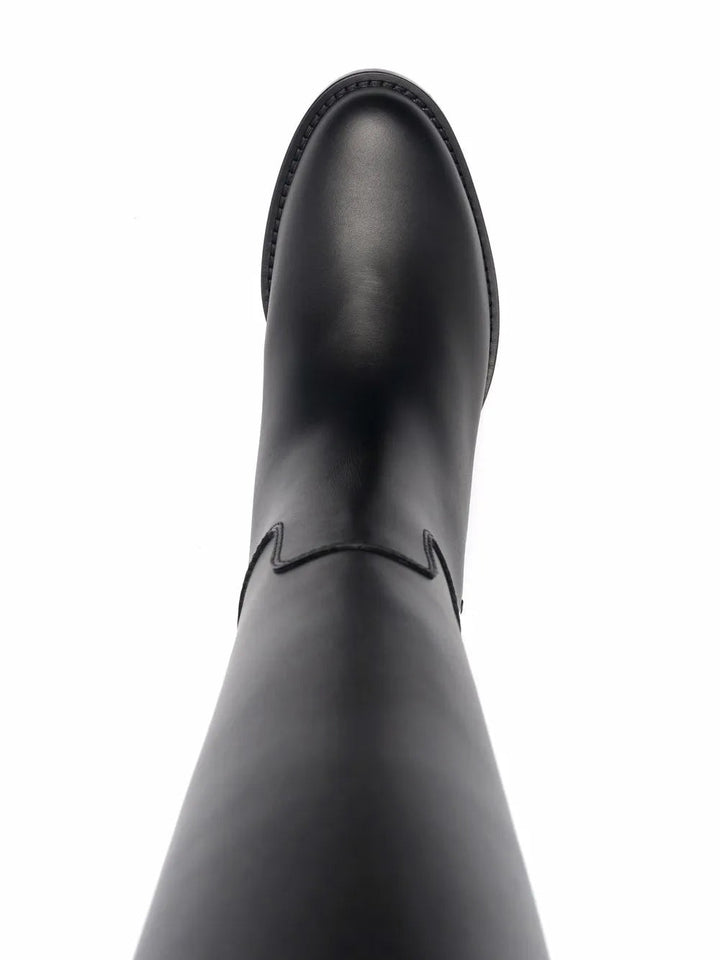 Ferragamo Vara Chain Knee-High Boots