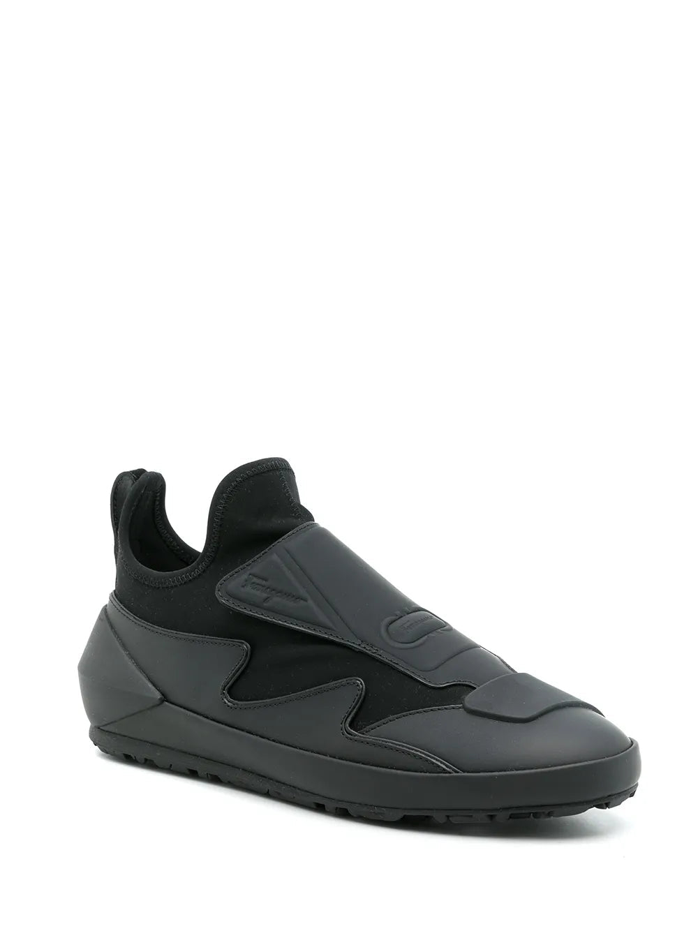 Ferragamo Leather Sock Style Sneakers