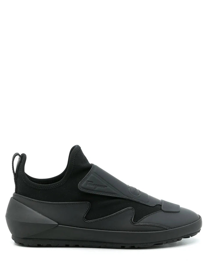 Ferragamo Leather Sock Style Sneakers